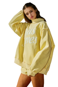 Jesus Saves Print Mock Neck Sweatshirt