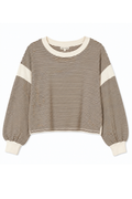 Striped Cross-Back Active Knit Pullover