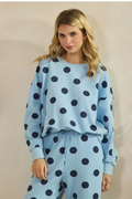 Polks Dot Crew Neck Sweatshirt