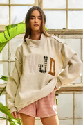 WWJD Embroidered Mock-Neck Sweatshirt