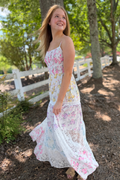 Ivy Floral Smocked Maxi Dress with Tiered Skirt