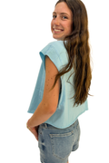 Crew Neck Boxy Sleeveless Top