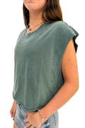 Crew Neck Boxy Sleeveless Top