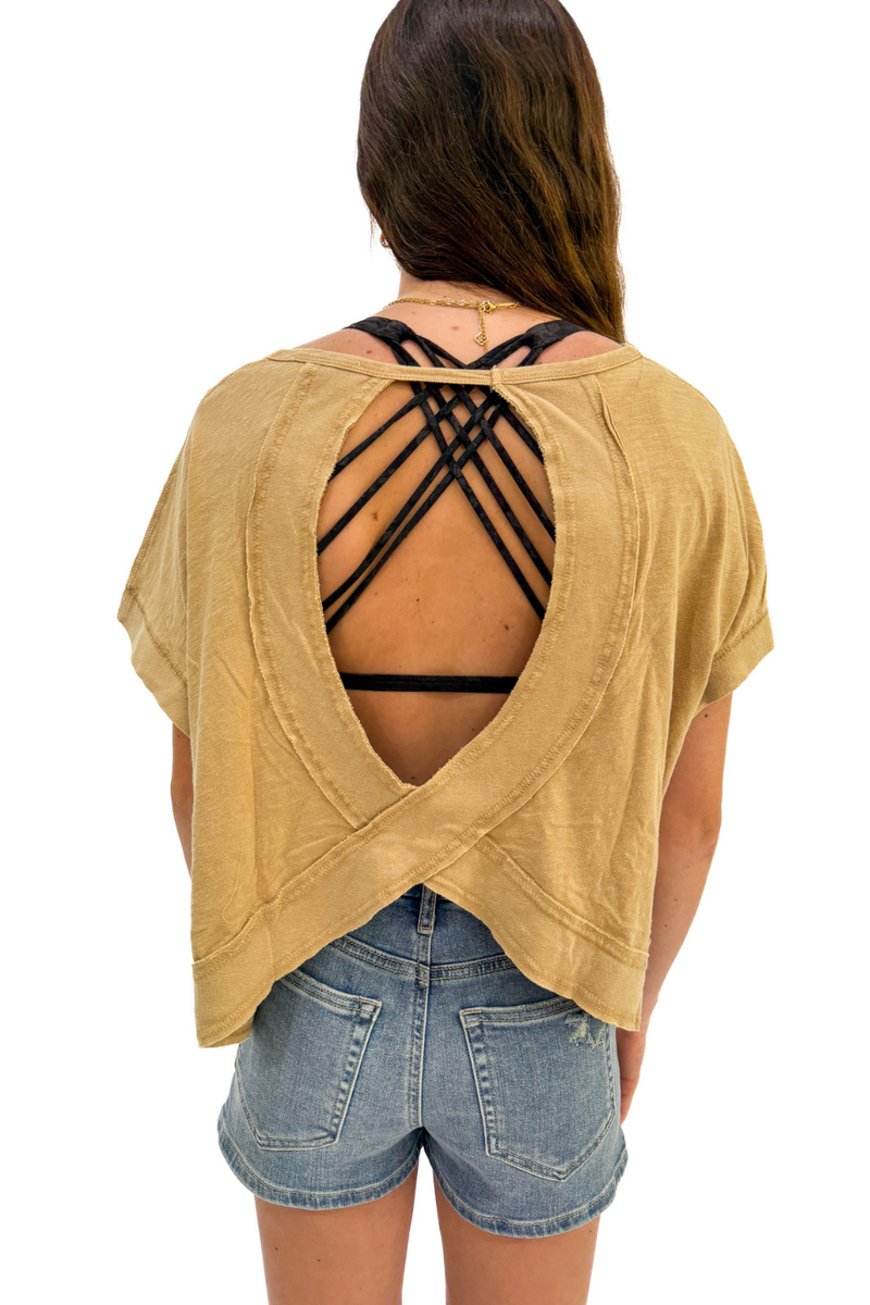 Amy Acid Wash Open Back Top