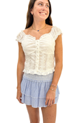 Junior Daphne Sweetheart Boho Top by Katie J