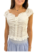 Junior Daphne Sweetheart Boho Top by Katie J
