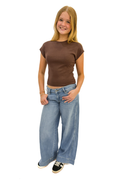 Luna Fitted Cropped Cap Sleeve Top