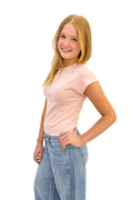Luna Fitted Cropped Cap Sleeve Top