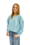 Cross Detail Open Back Long-Sleeve Top