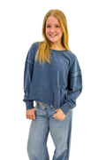 Cross Detail Open Back Long-Sleeve Top