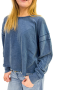 Cross Detail Open Back Long-Sleeve Top