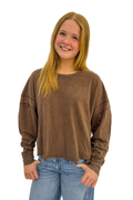 Cross Detail Open Back Long-Sleeve Top