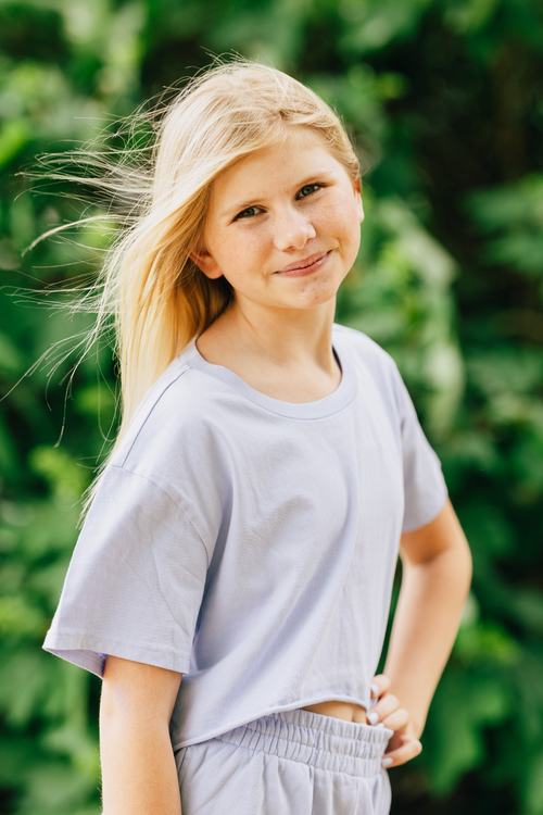 Katie J NYC Girls Tristan Tee in Lavender
