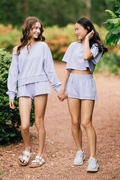 Katie J NYC Juniors Tristan Sweatshirt in Lavender