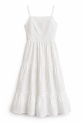 Katie J NYC Girls Alessandra Maxi Dress in White Eyelet