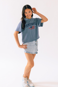 America Graphic Crop Tee