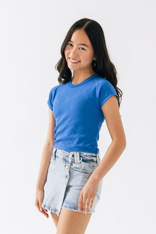 Rib Athletic Raglan Tee by Tenly