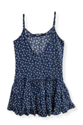 Katie J Girls Iris Dress in Evening Blue Floral