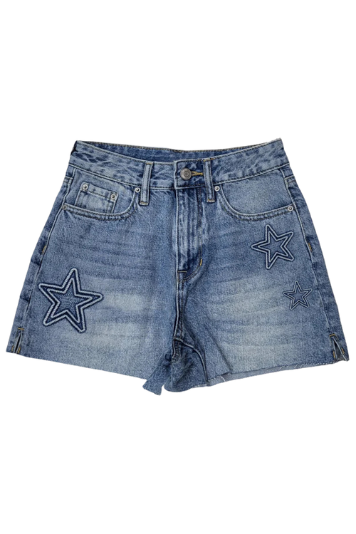 Girls Star Denim Short by Tractr