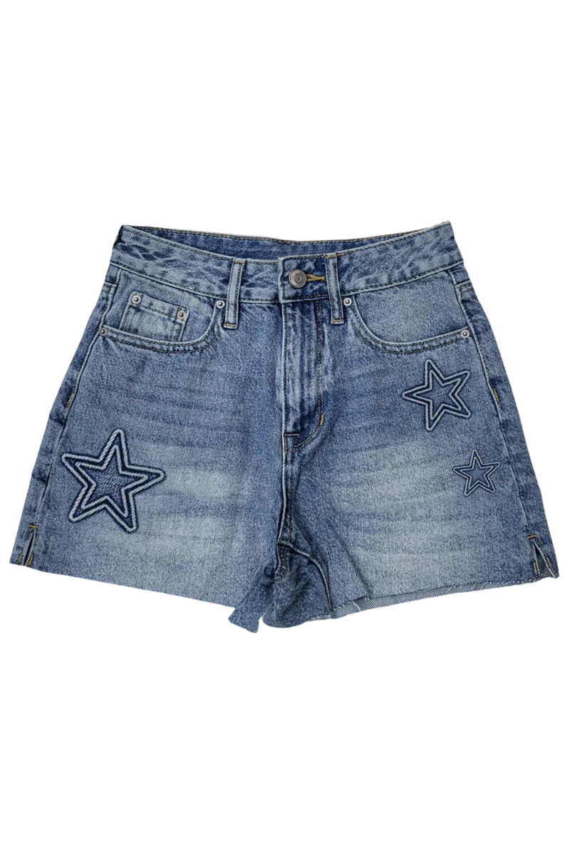 Girls Star Denim Short by Tractr