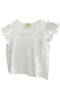 Cotton Jersey Flutter Sleeve Tee by TENLY