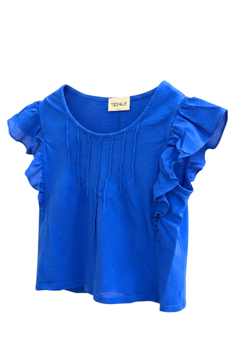 Cotton Jersey Flutter Sleeve Tee by TENLY