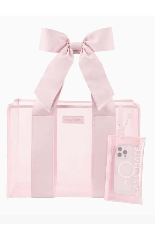 Case-Mate Ballet Pink Bow Jelly Tote Bag