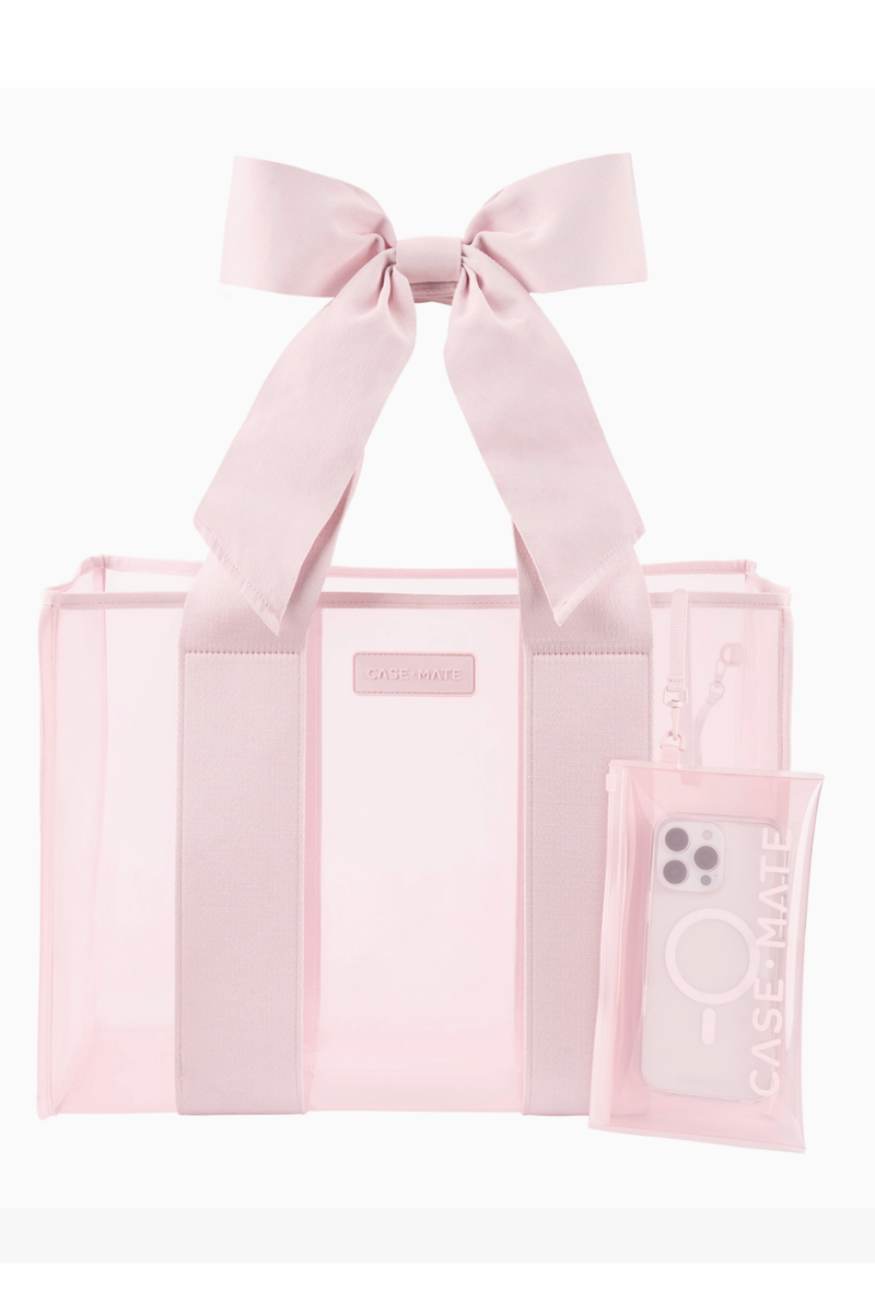 Case-Mate Ballet Pink Bow Jelly Tote Bag