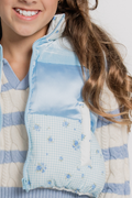 Girls Striped Crop Cable Knit Sweater by Peach Love California