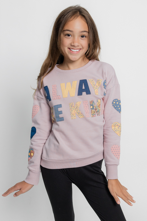 Always Be Kind Applique Sweashirt