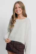 Burgundy Plaid Denim Skort