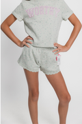 Worthy Applique With Embroidery T-shirt by Paper Flower
