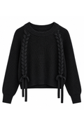 Charcoal Sweater with Braided Detail by Vintage Havana