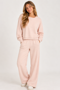 Heather Pale Pink Heavy Hacci Henly Top by Vintage Havana