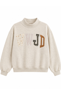 WWJD Embroidered Mock-Neck Sweatshirt
