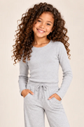 Girls Long Sleeve Ribbed Top by Suzette