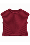 Ribbed Crew Neck Sweater Top