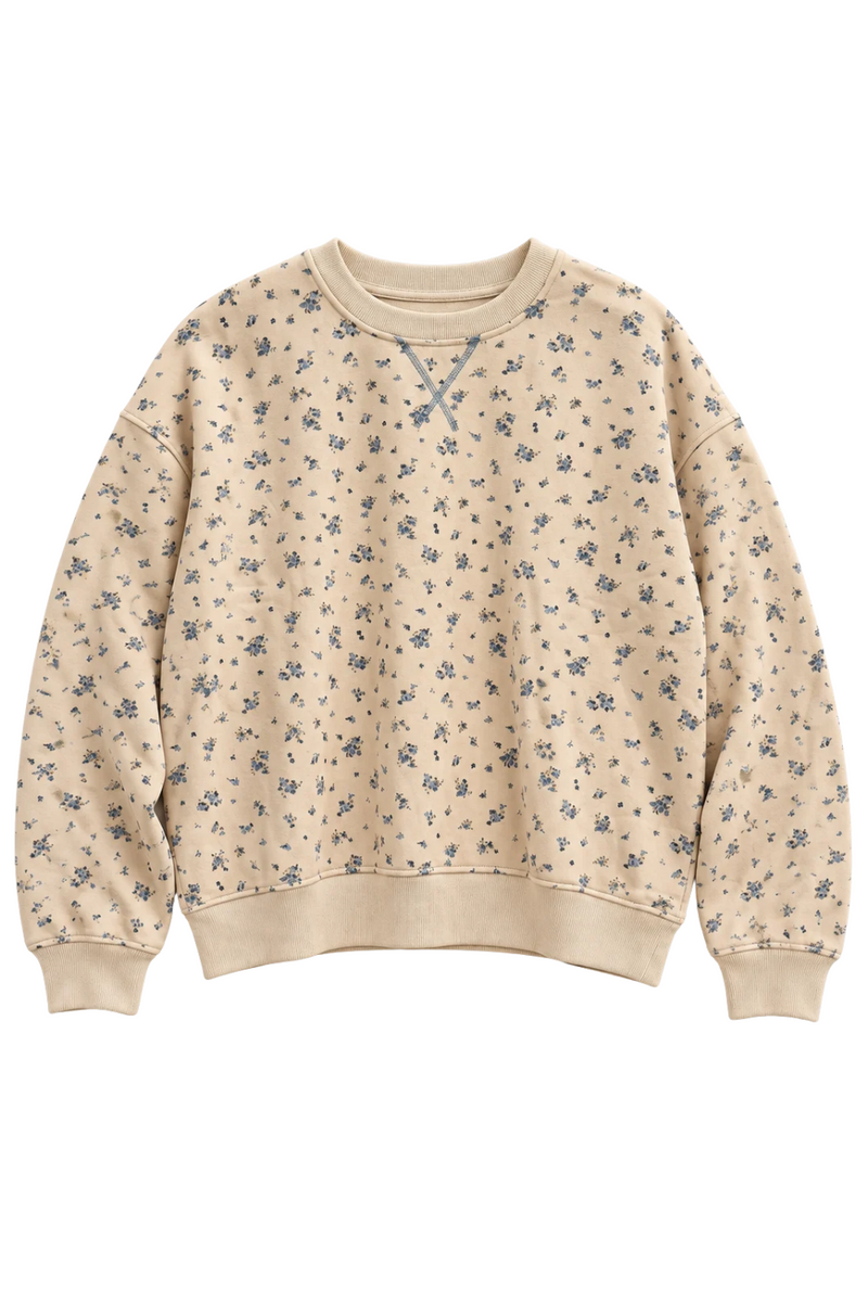 Ditsy Floral Boxy Crew Neck Sweatshirt