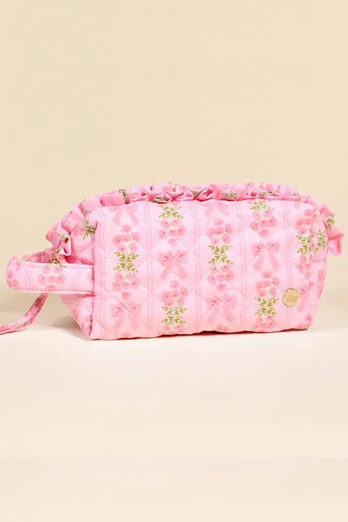 Essentials Quilted Cosmetic Pouch in Oh So Fancy Pink