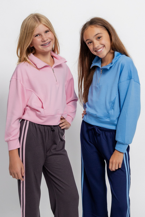 Girls Flodal 1/4 Zip Up Sweatshirt by Suzette
