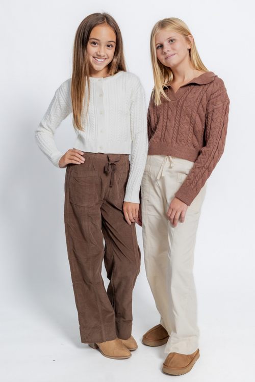 Corduroy Wide Leg Pant by TENLY