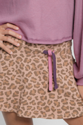 Animal Print Skort by Paper Flower