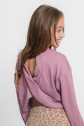 Open Back Thermal Knit Top