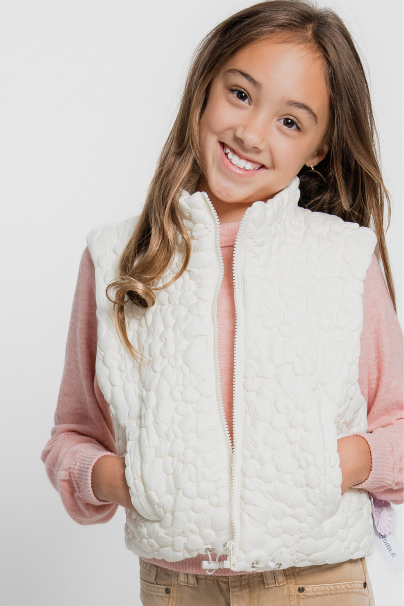 Cloud Puffer Zip Up Vest by Love Daisy