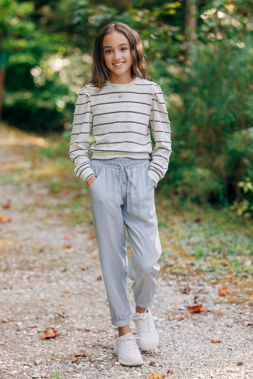 Jane Joggers in Light Blue by PLEAT