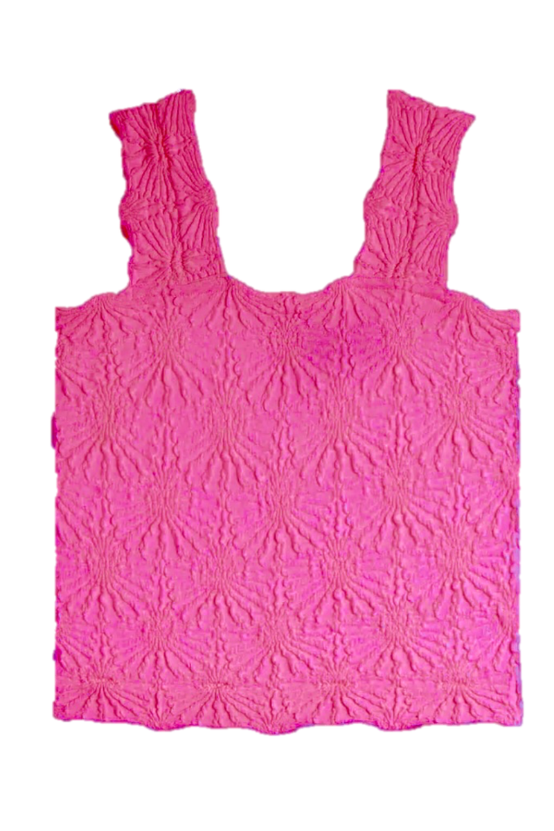Floral Textured Tank by Suzette
