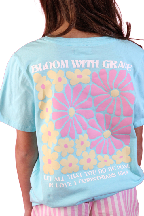 Bloom With Grace Embroidered Graphic Tee by Paper Flower
