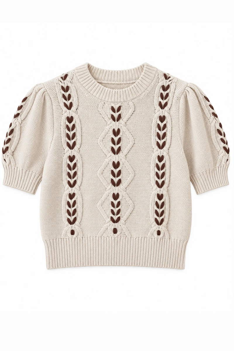Lattice Stitch Sweater Top