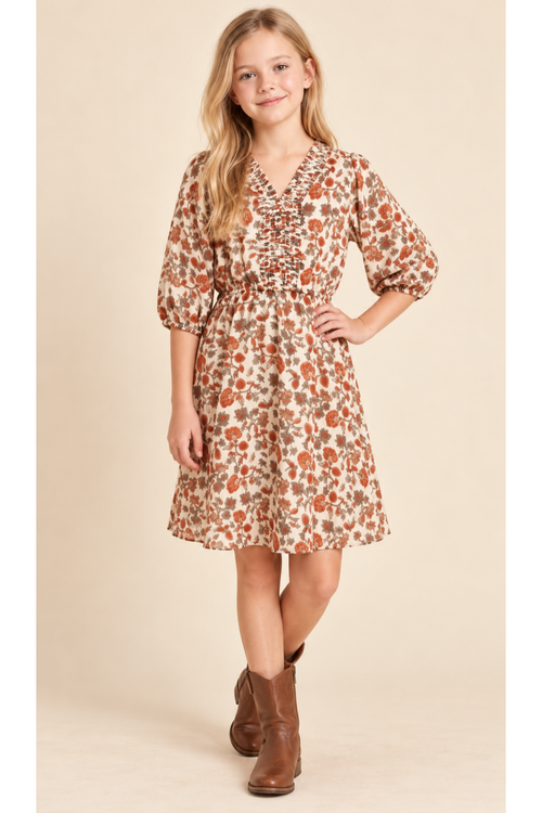 Layla Floral Puff Sleeve Dress