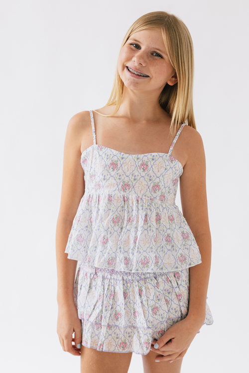 Katie J NYC Girls Meena Top in Floral Bouquet